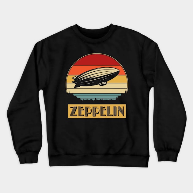 Airship Zeppelin Crewneck Sweatshirt by Viinlustraion